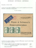 LP 3 Op Brief Per Luchtpost (par Avion) Met Stempel WATERMAEL Naar Zaandam - Brieven En Documenten