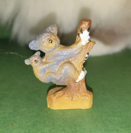 JOUET ANCIEN / FIGURINES / FIGURINE STARLUX KOALAS / MERE ET SON PETIT SUR UNE BRANCHE / ZOO - Starlux