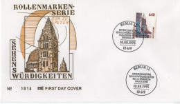 Germany Deutschland 1995 FDC Rollenmarken-Serie, Sehenswürdigkeiten, Don Zu Speyer, Canceled In Berlin - 1991-2000