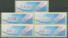 Frankreich ATM 1988 Satz 2,20/2,50/6,00/9,00/12,00 ATM 9.12 B ZS 7 Postfrisch - 1985 « Carrier » Papier