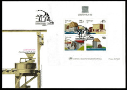 1986 Joint Portugal And Brazil, FDC PORTUGAL SOUVENIRSHEET 4 STAMPS: Lubrapex 86 - Joint Issues