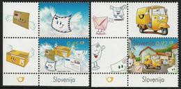 ESLOVENIA/ SLOVENIA/ SLOWENIEN - EUROPA 2008 -Tema:"LA CARTA ESCRITA - WRITING LETTERS".- SERIE De 2 V. CH + VIÑETAS - 2008