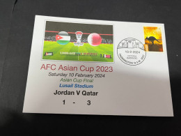 12-2-2024 (4 X 2) AFC Asian Cup 2023 (Qatar) Jordan (1) V Qatar (3) - 10-2-2024 - With OZ Stamp - Altri & Non Classificati