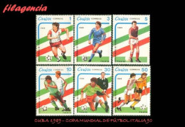 CUBA MINT. 1989-06 COPA MUNDIAL DE FÚTBOL ITALIA 90 - Nuevos