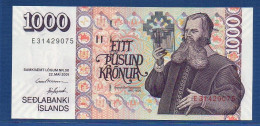 ICELAND - P.59 A3 – 1000 Krónur L. 22.05.2001 UNC, S/n E31429075 - Signatures: Davíð Oddsson & Jón Sigurdson - Island