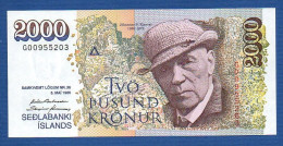ICELAND - P.57 A1 – 2000 Krónur L. 05.05.1986 UNC, S/n G00955203 - Signatures: Eirikur Guðnason & Steingrímur Hermansson - Islanda