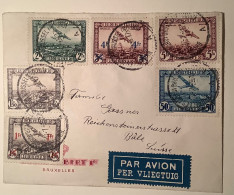 R ! LES DEUX 1ER SERIE DE POSTE AÉRIENNE(1930 PA1-4+1935 6-7)lettre>Schweiz (Luftpost Par Avion Air Post Stamp Belgium - Storia Postale