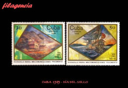 CUBA MINT. 1989-09 DÍA DEL SELLO CUBANO. PINTURA MURAL MINISTERIO DE COMUNICACIONES - Nuevos