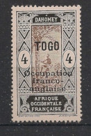 TOGO - 1916 - N°YT. 86 - 4c Noir Et Brun - Neuf Luxe** / MNH / Postfrisch - Ongebruikt