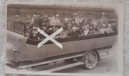 OLD CHARABANC MOTOR BUS OLD R/P POSTCARD PHOTO BY RIGBY 91 CEMETERY ROAD SOUTHPORT LANCASHIRE - Southport