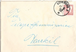 Sweden  1952 Cover Cancelled Göteborg 13.9.52 - Covers & Documents