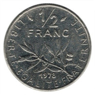 France - 1978 - KM 931 - 1/2 Franc - XF - 1/2 Franc
