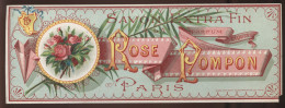 PARFUMS-BEAUTE - ETIQUETTE - SAVON EXTRA FIN ROSE POMPON - PARIS - Labels