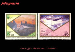CUBA MINT. 1990-08 DÍA DEL SELLO CUBANO. PINTURA MURAL. MINISTERIO DE COMUNICACIONES - Unused Stamps