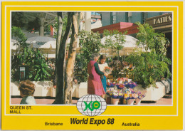 Australia QUEENSLAND QLD Queen Street Mall BRISBANE Hughes B22 Postcard EXPO 1988 - Brisbane