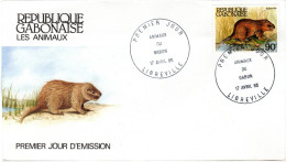 GABUN, FDC, Rat  /  REPUBLIQUE  GABONAISE, Lettre De Première Jour  1985 - Knaagdieren