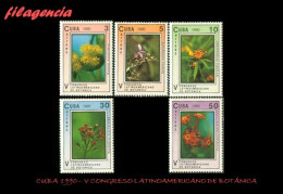 CUBA MINT. 1990-15 V CONGRESO LATINOAMERICANO DE BOTÁNICA. FLORES - Unused Stamps