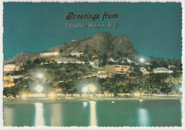 Australia QUEENSLAND QLD Castle Hill By Night TOWNSVILLE Murray Views W47 Postcard C1970s - Townsville