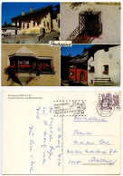 Switzerland 1984 Postcard Pontresina - Engadinerhauser Und Blumenfenster; 70c. Processione Di Mendrisio Stamp - Pontresina