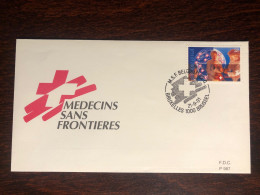 BELGIUM FDC COVER 1991 YEAR DOCTORS WITHOUT BORDERS HEALTH MEDICINE STAMPS - Brieven En Documenten