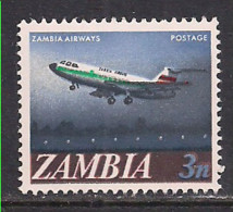 Zambia 1968 QE2 3n Zambia Airways MNH SG 131 ( M938 ) - Zambia (1965-...)
