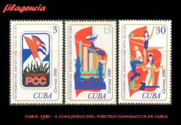 CUBA MINT. 1980-24 II CONGRESO DEL PARTIDO COMUNISTA DE CUBA - Neufs