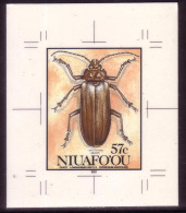 Tonga Niuafo'ou 1991 Cromalin Proof - Longhorned Beetle - Insect - 5 Exist - See Description - Tonga (1970-...)