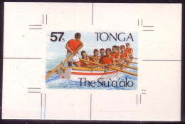 TONGA 1991 Cromalin Proof - Rowing Regatta - 4 Exist - Aviron