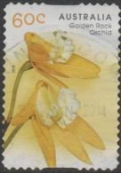 AUSTRALIA - DIE-CUT-USED 2014 60c Native Orchids - Golden Rock Orchid - Used Stamps