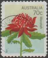 AUSTRALIA - DIE-CUT-USED 2014 70c Floral Emblems - New South Wales, Waratah - Perforation 11x11 - Used Stamps
