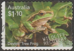 AUSTRALIA - DIE-CUT-USED 2020 $1.10 Wildlife Recovery - Davies' Tree Frog - Used Stamps