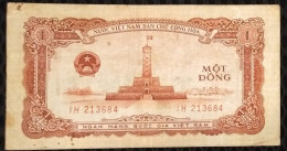 North Vietnam Viet Nam 1 Dong VF Banknote Note 1958 - Pick # 71 - Vietnam
