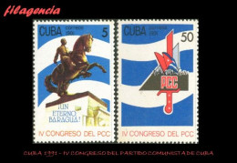 CUBA MINT. 1991-15 IV CONGRESO DEL PARTIDO COMUNISTA DE CUBA - Unused Stamps