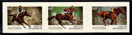 Australia 2010 Melbourne Cup Horses - Strip Of 3 Self-adhesives MNH - Nuovi