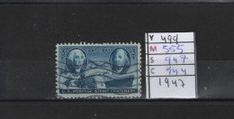 PRIX FIXE Obl  499 YT 555 MIC 947 SCO 944 GIB G. Washington B. Franklin 1947 Etats Unis 58A/04 - Usados