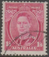 AUSTRALIA - USED - 1938 1/4d King George VI - Gebruikt