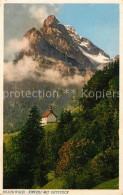 13064359 Braunwald GL Kirchli Mit Ortstock Braunwald - Autres & Non Classés