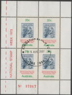 AUSTRALIA - USED - 1978 80c National Stamp Week Souvenir Sheet Overprinted And Numbered On Selvege - Oblitérés