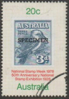 AUSTRALIA - USED - 1978 20c National Stamp Week Overprinted "Specimen" - Gebruikt