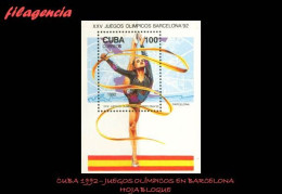 CUBA MINT. 1992-02 JUEGOS OLÍMPICOS EN BARCELONA. HOJA BLOQUE - Unused Stamps