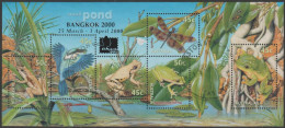 AUSTRALIA - USED - 1999 $2.80 Small Pond Souvenir Sheet Overprinted "Bangkok 2000" - Gebruikt