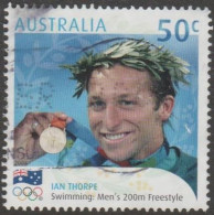 AUSTRALIA - USED - 2004 50c Olympic Games Gold Medal Winners - Men's 200m Freestyle - Gebruikt