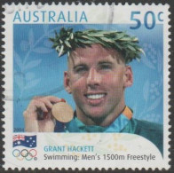 AUSTRALIA - USED - 2004 50c Olympic Games Gold Medal Winners - Swimming - Men's 1500m Freestyle - Gebruikt