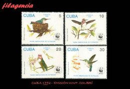 CUBA MINT. 1992-12 EMISIÓN WWF. FAUNA AMENAZADA DE EXTINCIÓN. COLIBRÍ. - Unused Stamps