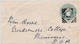 INDE LETTRE ENTIER POSTAL POUR MUSSOORIE CACHET HAZARIBAGH - Briefe