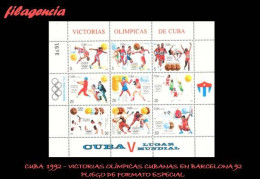 CUBA MINT. 1992-17 VICTORIAS OLÍMPICAS CUBANAS EN BARCELONA 92. MINIPLIEGO - Ongebruikt