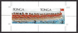 TONGA 1991 Cromalin Proof PAIR - Shows Fautasi Which Is A Large Canoe - 4 Exist - Tonga (1970-...)