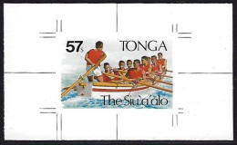 TONGA 1991 Cromalin Proof - Shows Long Boat Race - 4 Exist - Tonga (1970-...)