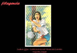 CUBA MINT. 1993-02 COPA DAVIS DE TENIS DE CAMPO. HOJA BLOQUE - Ongebruikt