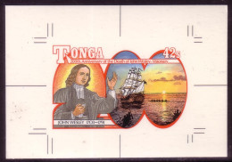 Tonga  Cromalin Proof 1991 Wesley Missionary (1797) The Duff Sailing Ship - Details Below - 5 Exist - Cristianismo